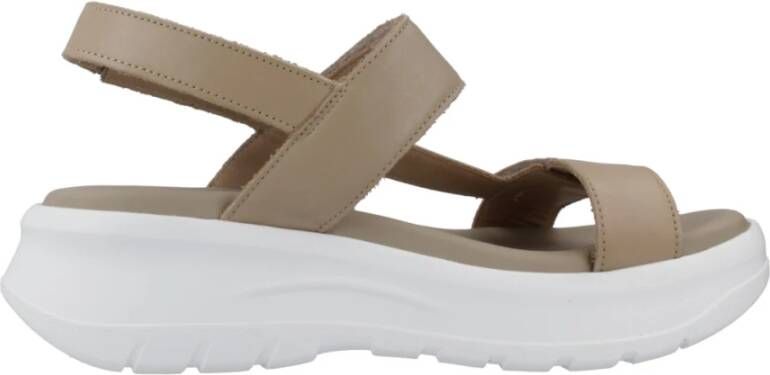 Panama Jack Stijlvolle platte sandalen voor vrouwen Beige Dames