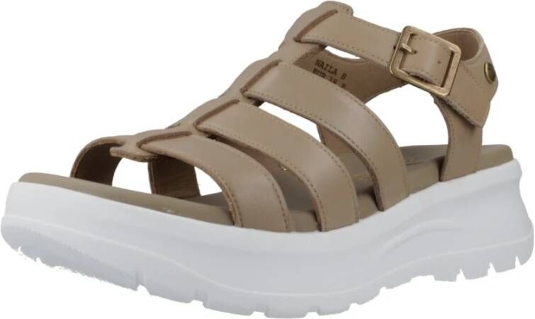 Panama Jack Flat Sandals Beige Dames