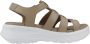 Panama Jack Stijlvolle Platte Sandalen Beige Dames - Thumbnail 7