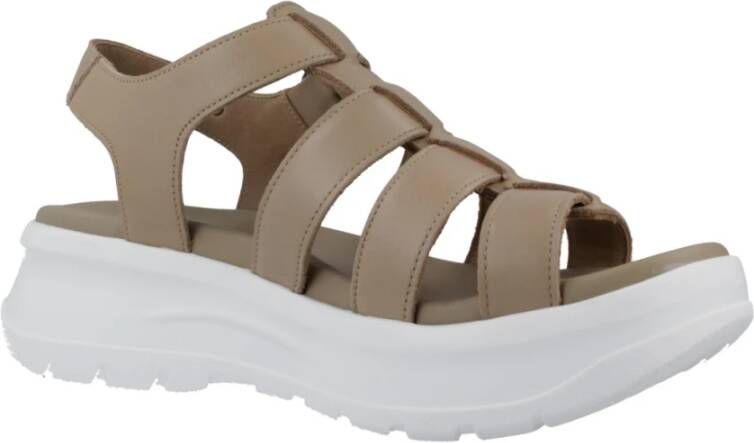 Panama Jack Flat Sandals Beige Dames