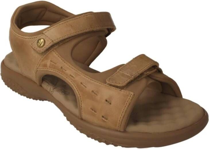 Panama Jack Flat Sandals Beige Dames