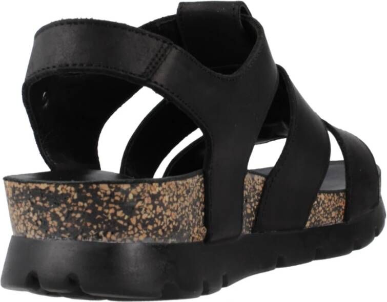 Panama Jack Flat Sandals Black Dames