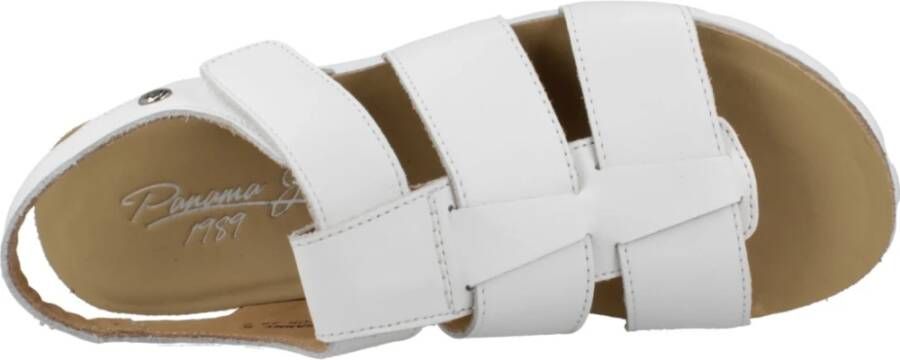 Panama Jack Stijlvolle platte sandalen voor vrouwen White Dames