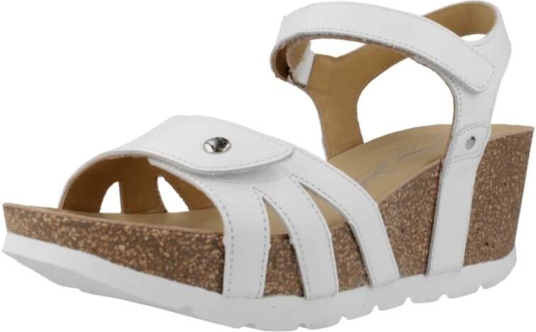 Panama Jack Zomer Platte Sandalen White Dames