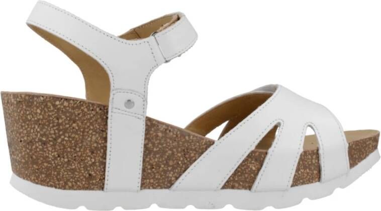 Panama Jack Zomer Platte Sandalen White Dames
