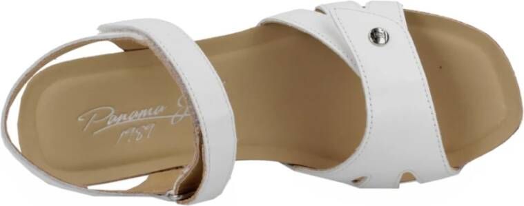 Panama Jack Zomer Platte Sandalen White Dames