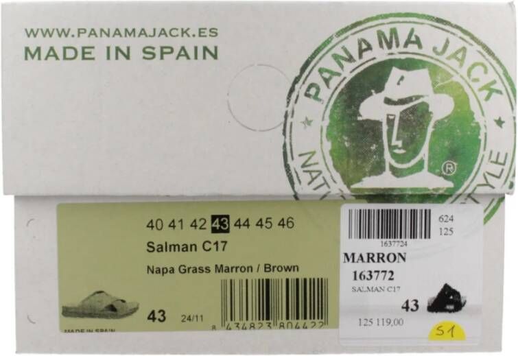 Panama Jack Gekruiste Sandaal Sliders Brown Heren
