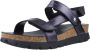 Panama Jack Glanzende Platte Sandalen Blue Dames - Thumbnail 10