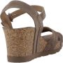 Panama Jack Vera Sandalen Met Sleehak Dames Taupe - Thumbnail 12