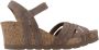 Panama Jack Vera Sandalen Met Sleehak Dames Taupe - Thumbnail 13