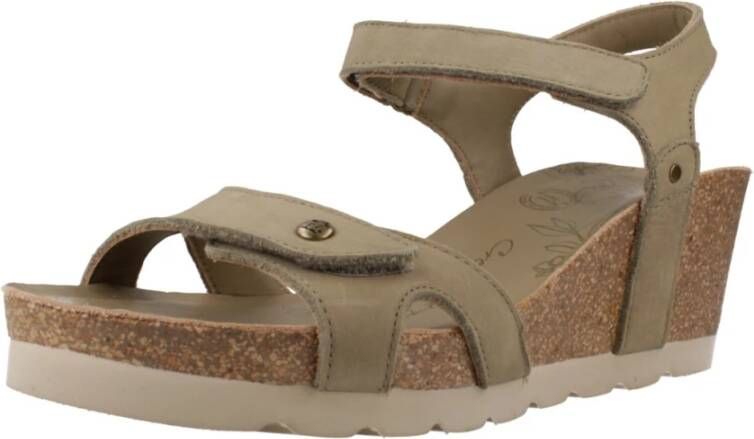 Panama Jack Platform Wedge Sandal Green Dames