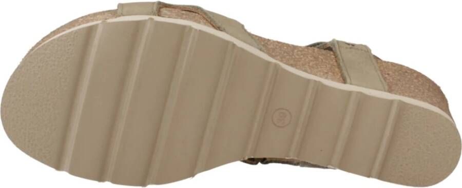 Panama Jack Platform Wedge Sandal Green Dames