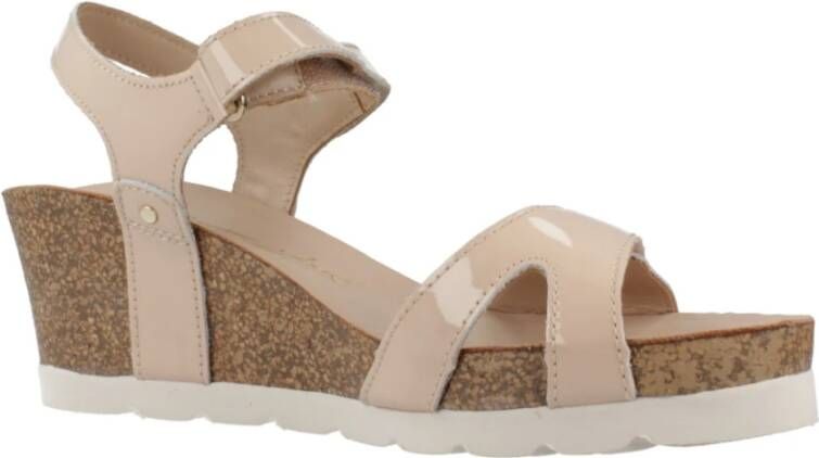 Panama Jack Platform Wedge Sandals Pink Dames
