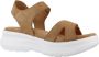 Panama Jack Platte Sandalen met Plakband Brown Dames - Thumbnail 6