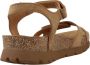 Panama Jack Platte Sandalen met Plakband Brown Dames - Thumbnail 4