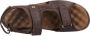 Panama Jack Platte Sandalen met Plakband Brown Heren - Thumbnail 9
