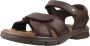 Panama Jack Platte sandalen met plakband Brown Heren - Thumbnail 4