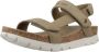 Panama Jack Platte Sandalen met Plakband Green Dames - Thumbnail 11