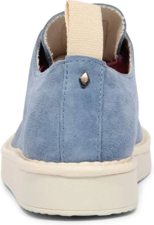 Panchic Blauw-Bruine Roos Suède Veterschoenen