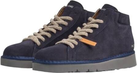 Panchic Blauwe Sneakers met Leren Details