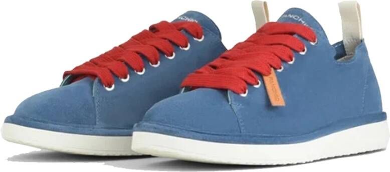 Panchic Blauwe Suède Veterschoenen Blue Heren