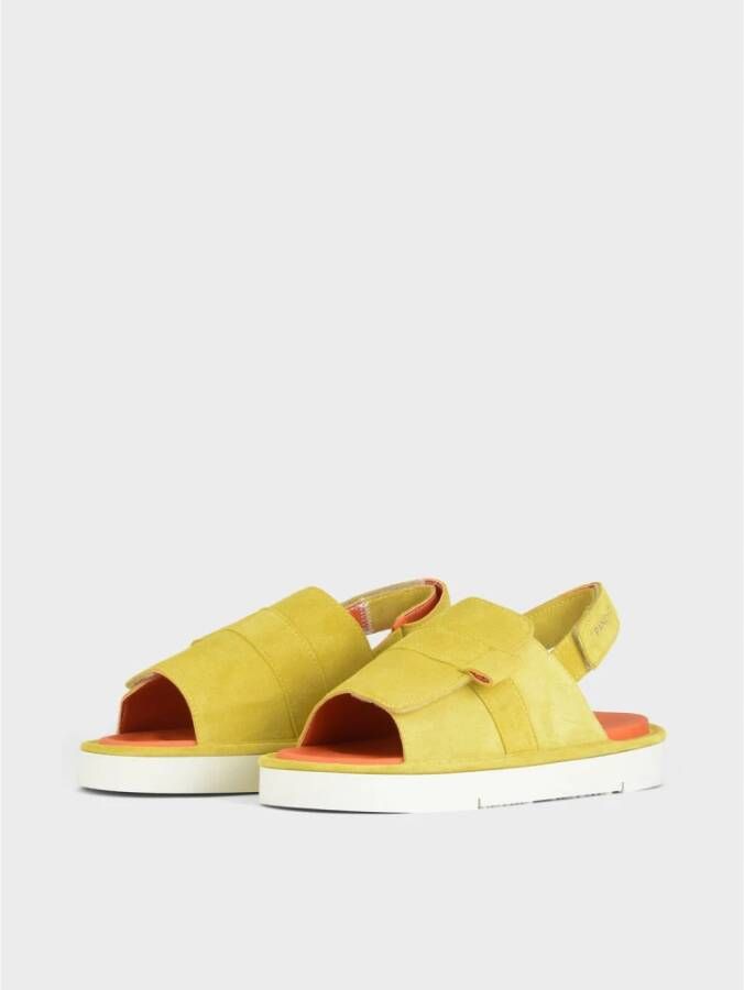 Panchic Flat Sandals Yellow Heren