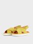 Panchic Gele Crisscross Sandaal met Microvezel Voering Yellow Heren - Thumbnail 4