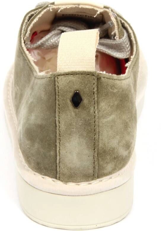 Panchic Groene Suède Schoenen Olijf Parel Grijs