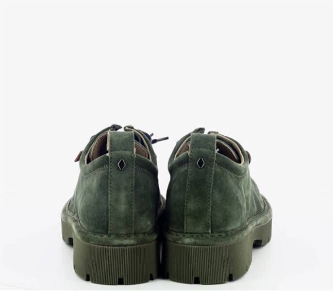 Panchic Groene Suède Veterschoenen