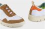 Panchic Heren Slip-On Sneakers Wit Bruin Oranje White Heren - Thumbnail 2