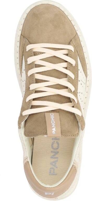 Panchic Ivoor en Beige Suède Sneaker Model P01