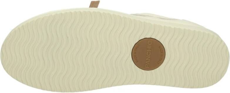Panchic Ivory Leather Low Top Sneakers