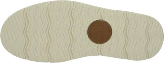Panchic Ivory Leather Low-Top Sneakers