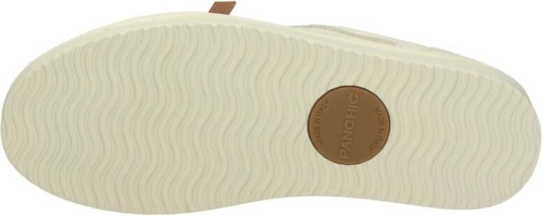 Panchic Ivory Leather Low Top Sneakers