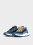 Panchic Kobaltblauwe Suède Sneakers met Spiegelend Leer Blue Heren - Thumbnail 4