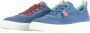 Panchic Blauwe Suède Sneakers met Leren Details Blue Heren - Thumbnail 10