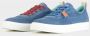 Panchic Blauwe Suède Sneakers met Leren Details Blue Heren - Thumbnail 2