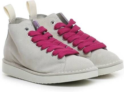Panchic Suède Dames Sneaker met Roze Veters