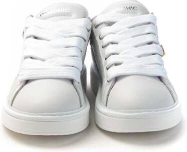 Panchic Wit-roze leren sneakers