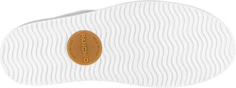Panchic Witte leren sneakers met veters