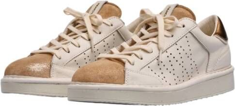 Panchic Witte Veterschoenen met Lurex Detail