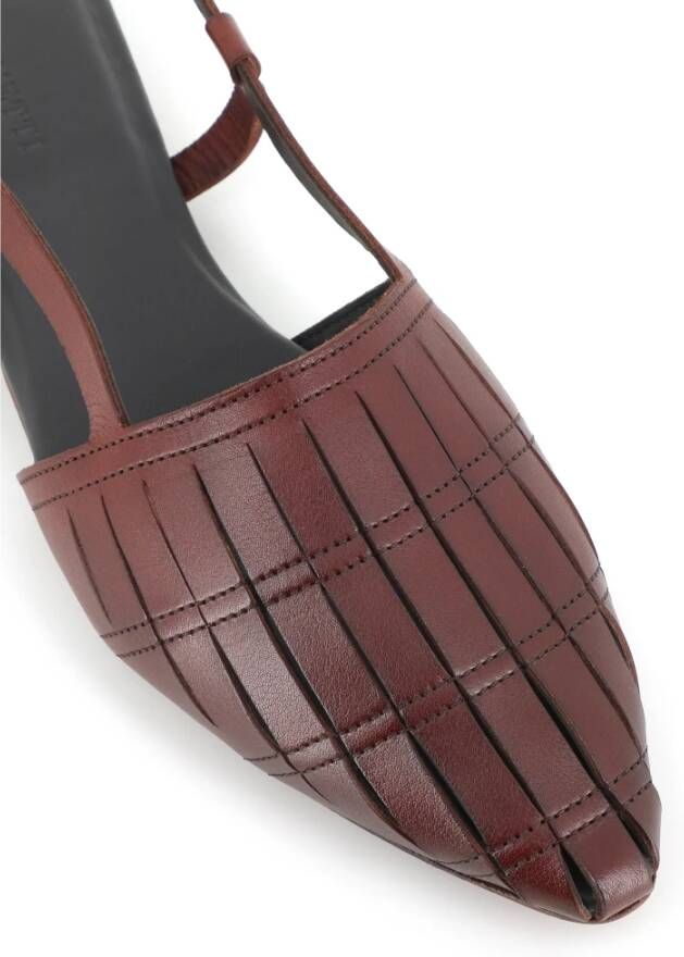 Pantanetti Brandy leren slingback ballerina schoenen