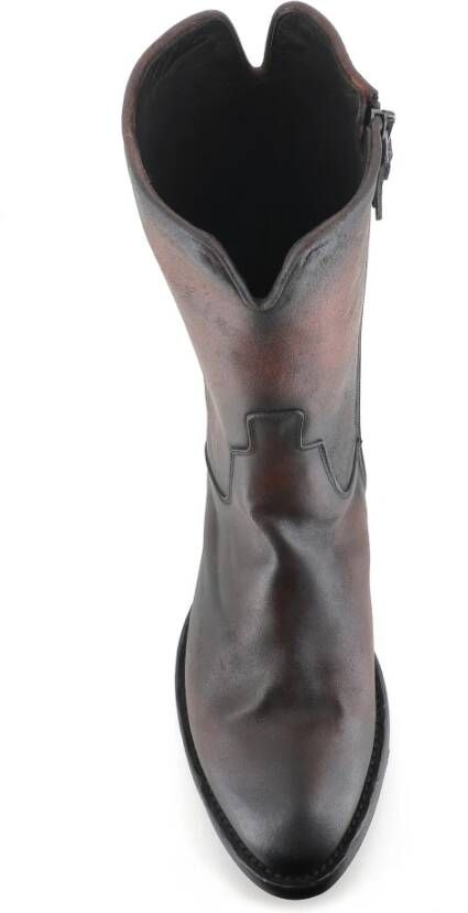 Pantanetti Bruine leren enkellaarzen met rits Brown Dames