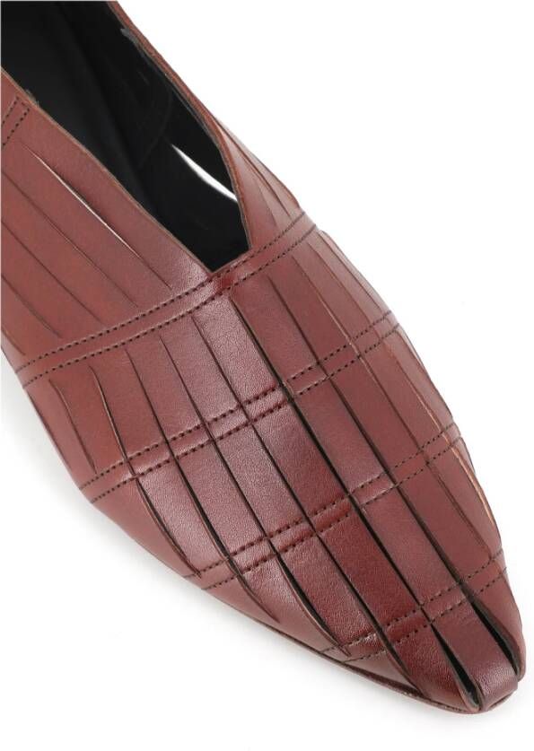 Pantanetti Bruine platte ballerina schoenen