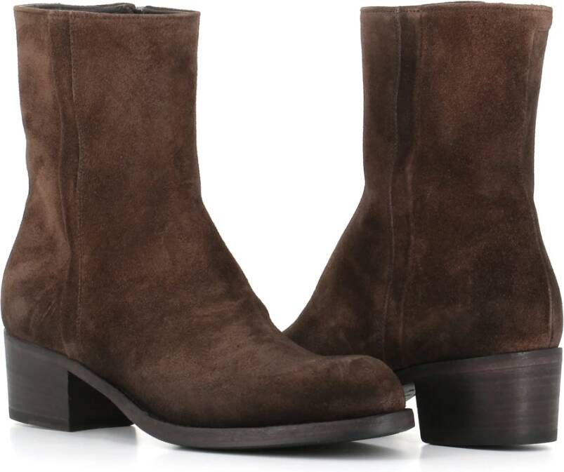 Pantanetti Bruine Suède Rits Enkellaarzen Brown Dames