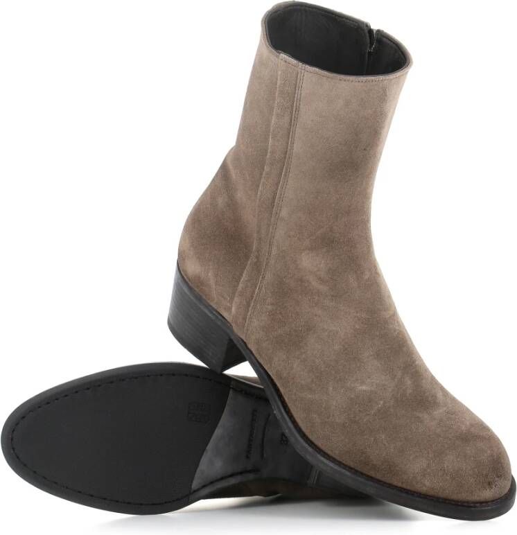 Pantanetti Grijze Suède Rits Enkellaarzen Gray Dames