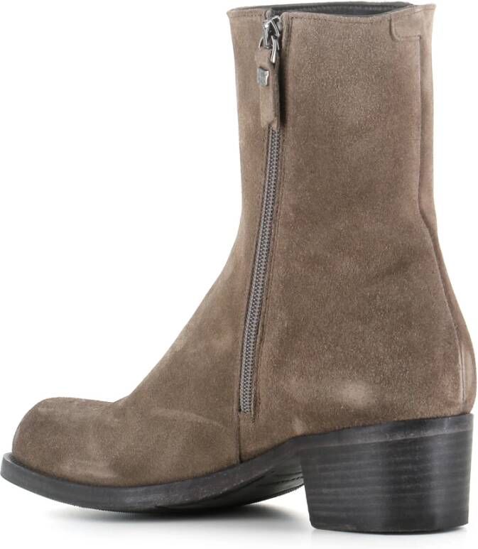 Pantanetti Grijze Suède Rits Enkellaarzen Gray Dames