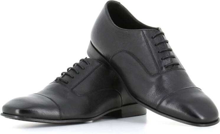 Pantanetti Zwarte Leren Oxford Schoenen Black Dames