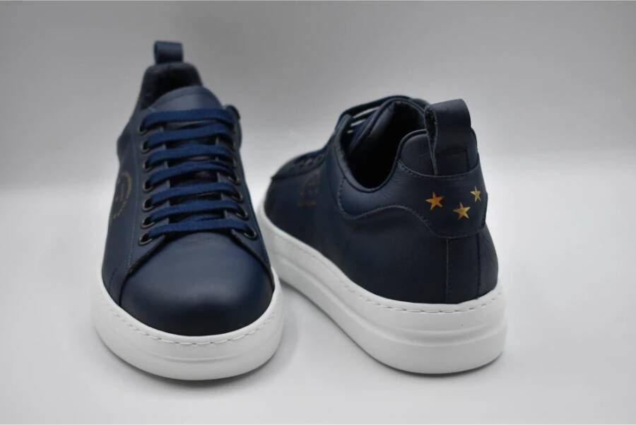 Pantofola D'Oro Blauwe Leren Sneakers Blue Heren