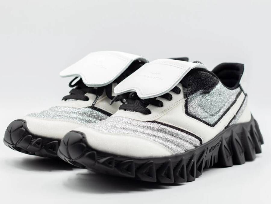 Pantofola D'Oro Glitter Sneakers Wit Retro Stijl White Dames